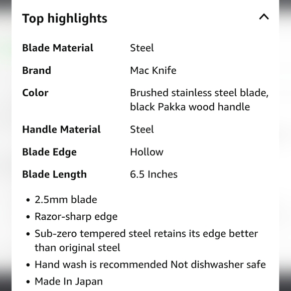 ❤️BUY 2 GET 1 FREE BMAC Knife Professional series 6.5" Santoku w/ dimples MSK-65 - Picture 9 of 16